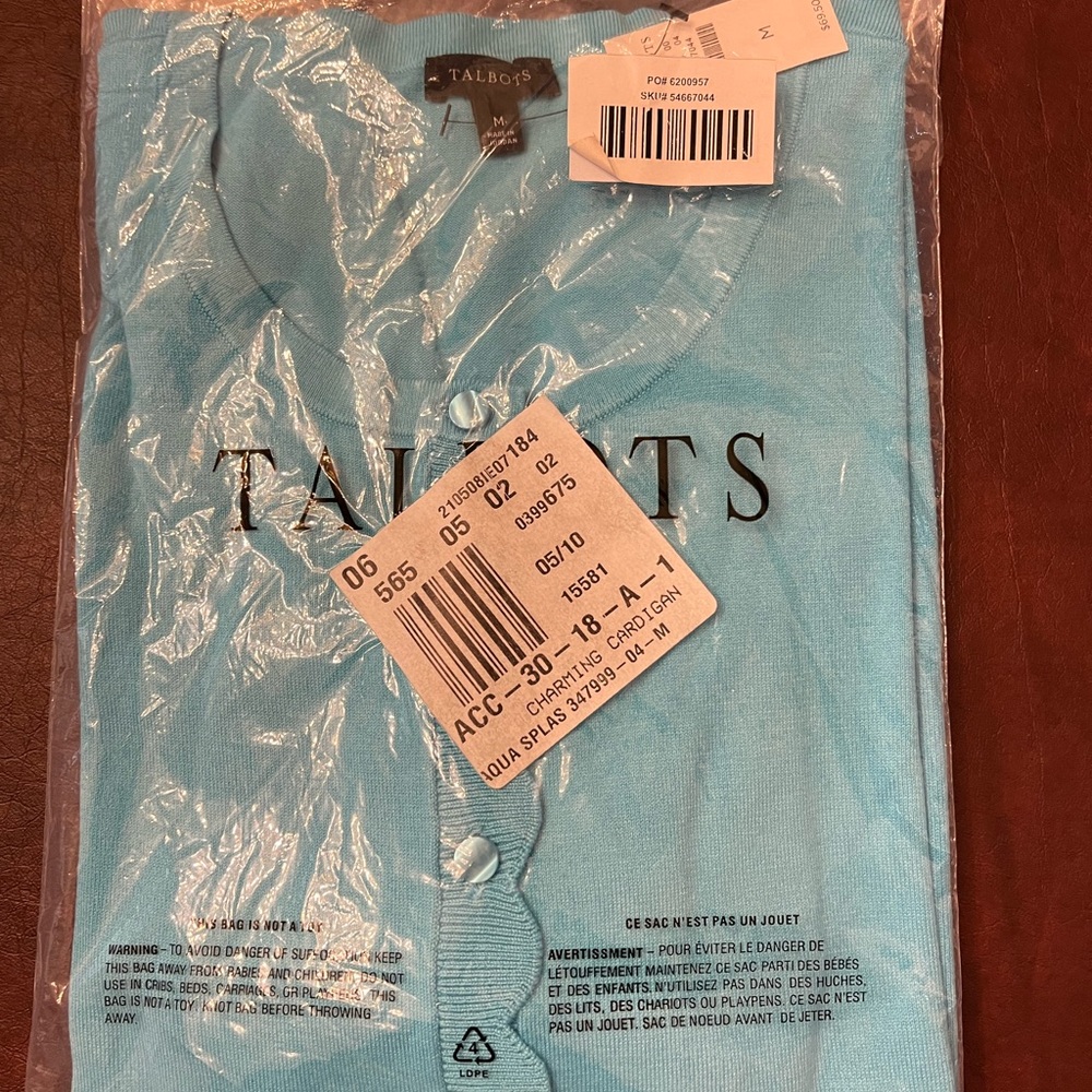 New, Unworn Talbots cardigan sweater